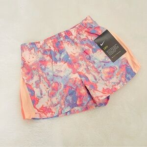 Nike Girls Marble Print Shorts - Pink and Blue
